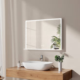 EMKE LM15 Miroir de salle de bain à éclairage LED avec étagère